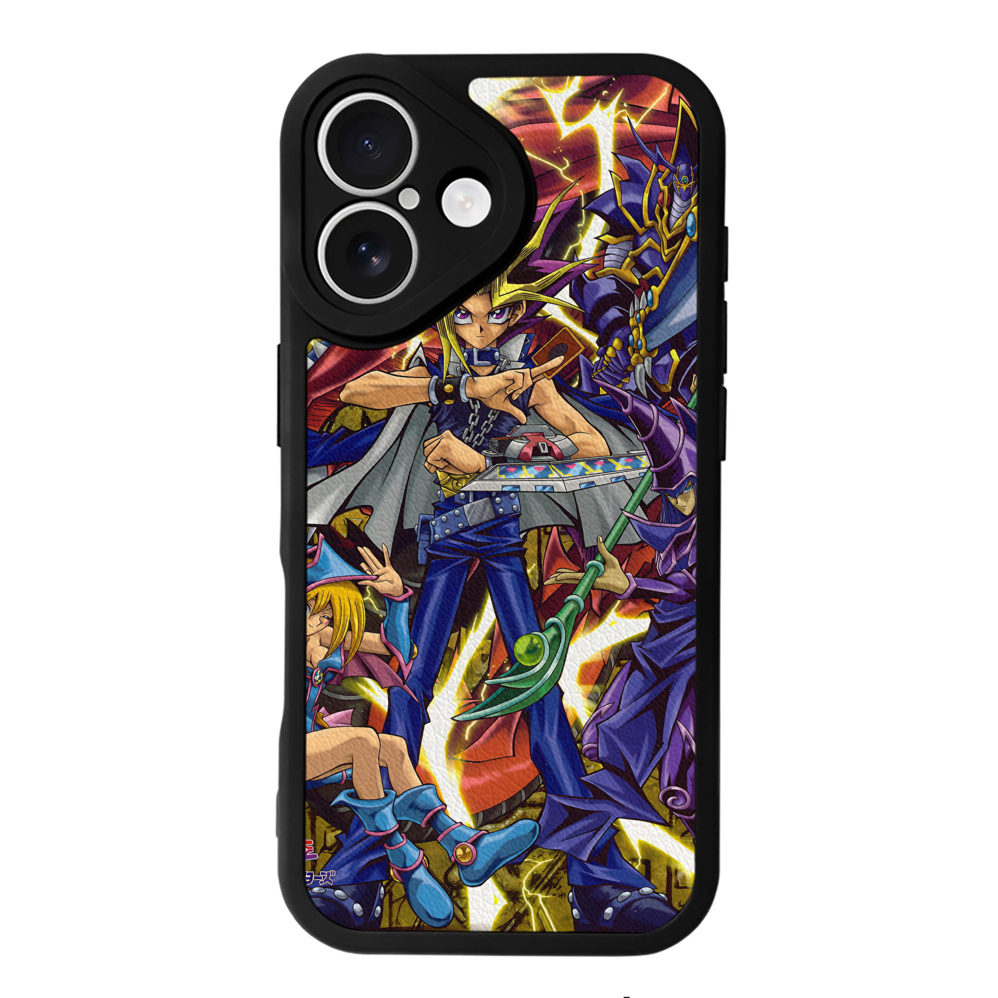 （画像用） 遊☆戯☆王 Yu-Gi-Oh! 【iPhone 16シリーズ対応】シリコンスマホケース（レザー調） 材質：シリコン